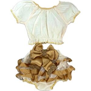 Yellow Infant 3 piece set (Bow included not pictured)